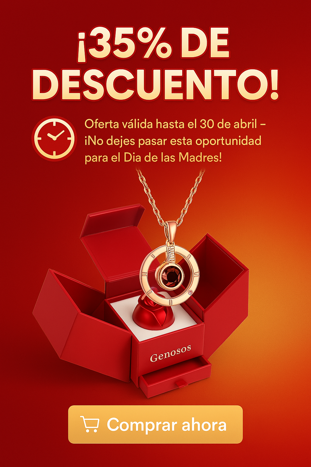 GENOSOS: Collar "Te Amo" | Bañada en oro de 10k.